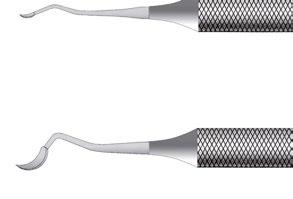 Extra thin sickle scaler combined with a straight shaped sickle blade.