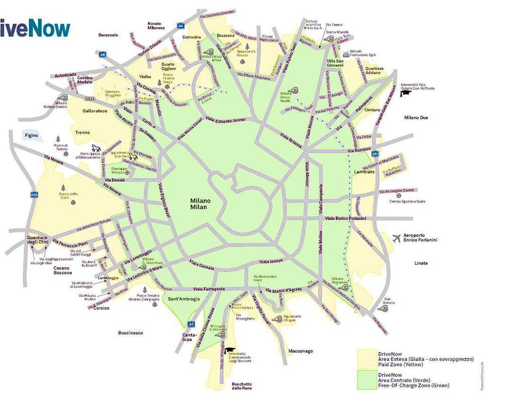 AREA OPERATIVA DRIVENOW MILANO