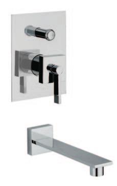 erogazione Built-in single lever mixer for bath with shower kit and wall