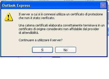 La posta è correttamente configurata, e può