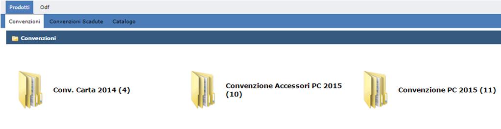 Convenzioni Quadro Consultazione delle convenzioni Per visualizzare le Convenzioni in corso Prodotti (1) quindi Convenzioni (2) 1 2 3 Cliccando