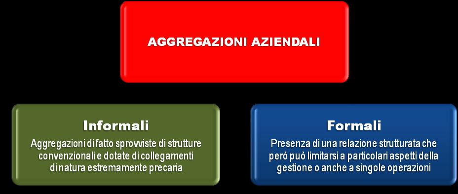 Introduzione Oggetto e metodo Aggregazioni aziendali Aggregazioni Informali Sono costituite da quei complessi di imprese i cui legami, non sanciti e disciplinati da negozi giuridici, nascono per