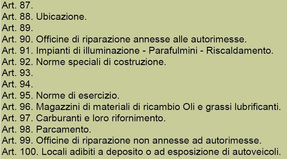 L EVOLUZIONE DELLA PREVENZIONE INCENDI DM 31/07/34 «Approvazione delle norme di sicurezza per la lavorazione, l immagazzinamento, l impiego o la vendita di oli minerali, e per il trasporto degli oli