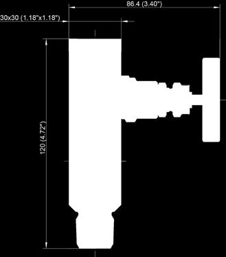 Dimensioni in mm (in) Modello IV20,