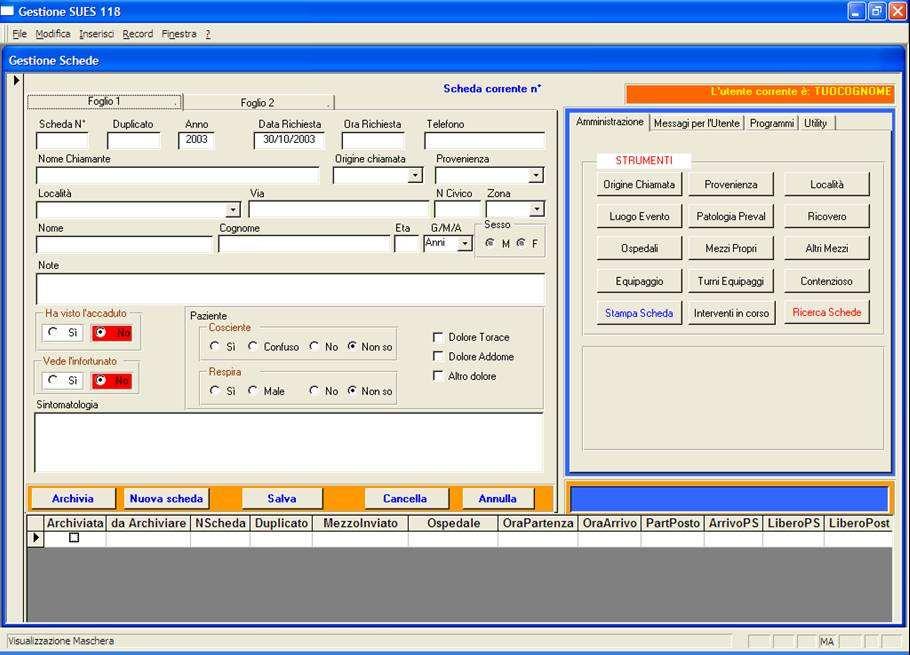 Efficienza ed Efficacia del dispacth telefonico Sistema di dispatch Dolore Toracico