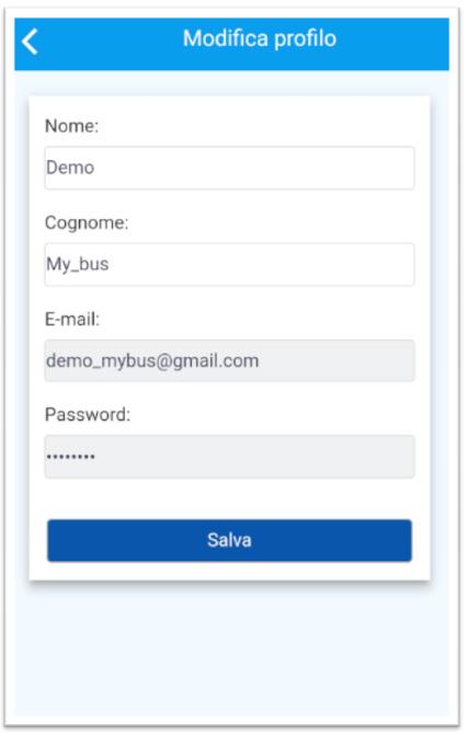 05 Impostazioni 18 // 40 COME MODIFICARE IL PROFILO UTENTE Accedendo alla schermata relativa alle impostazioni, l utente visualizza la voce Modifica profilo :