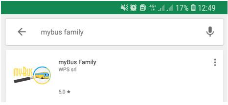 Inserire nella barra di ricerca il testo mybus Family ; comparirà fra i risultati della