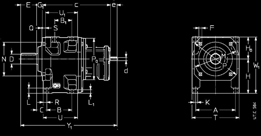 11 - Gruppi riduttori e motoriduttori 11 - Combined gear reducer and gearmotor units Momenti torcenti nominali riduttore finale Nominal torques for final gear reducer per for M N2 [dan m] finale