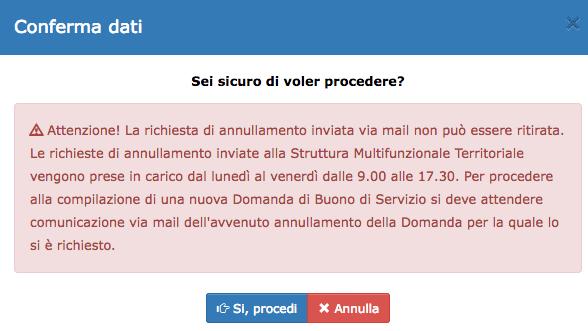 , la procedura genera il Cliccando il pulsante si annulla l operazione e si ritorna nella pagina precedente. 3. Il modulo andrà datato e firmato e inviato via mail all'indirizzo adpersonam.