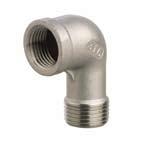 Raccorderia inox stainless steel fittings Gomito F.F. inox AISI 316. AISI 316 F.F. elbow. Art.