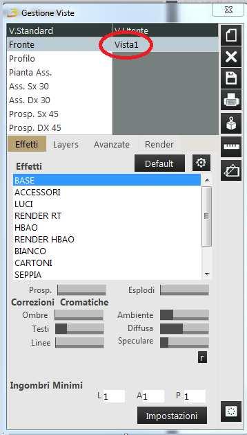 Questa vista è in automatico salvata: Facendo doppio click su Vista1 è possibile