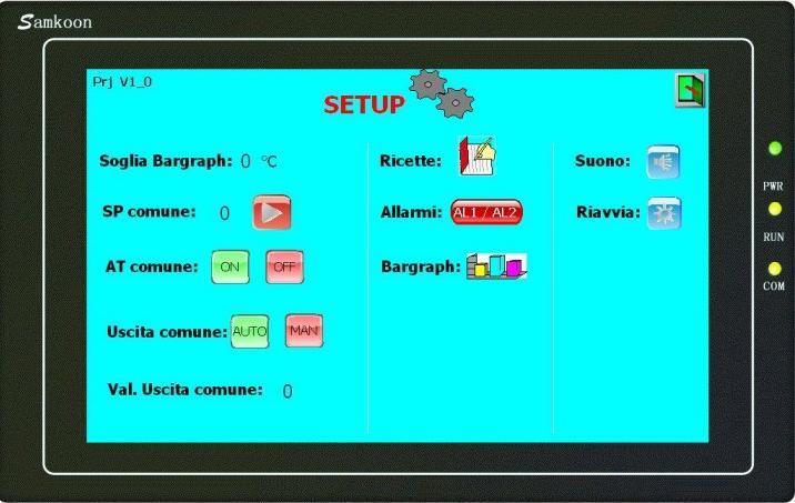 , digitare la password (29) quindi Soglia BarGraph Range: 0 50 C Tale parametro permette di definire la soglia di cambio colore dei BarGraph; è un parametro di