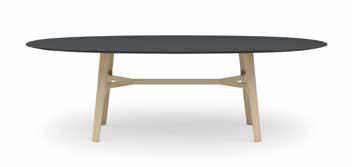 laccato Grigio Teca / Moor table elliptic: