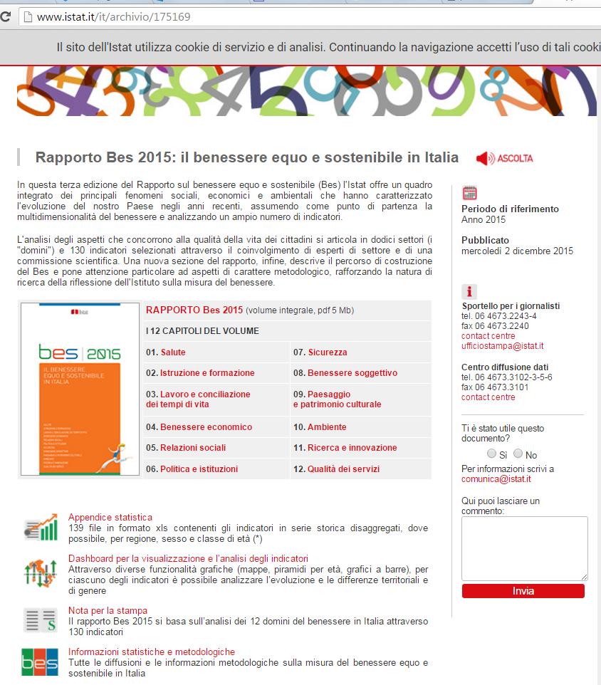 Il benessere Un concetto multi-dimensionale. Approccio Istat ISTAT Benessere Equo e Sostenibile (BES):. Salute. Istruzione e formazione. Lavoro e conciliazione dei tempi di vita.