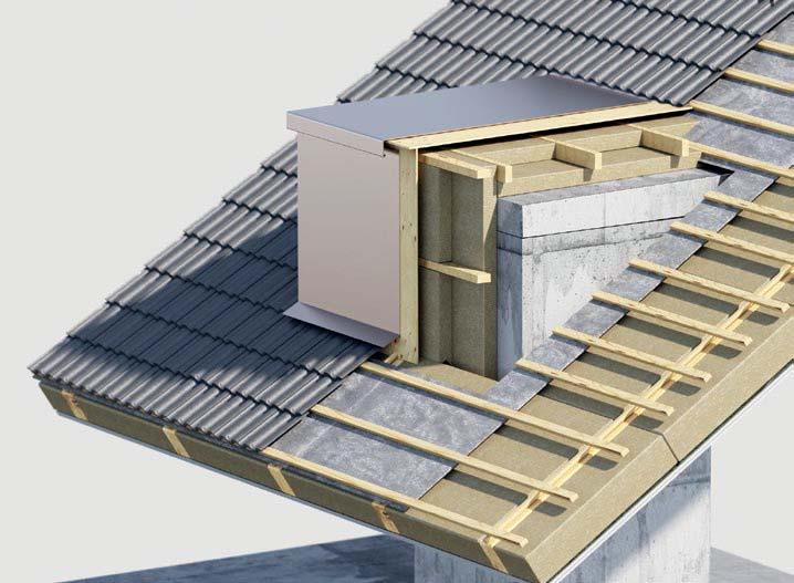 Senza struttura sul tetto Meno costi Più possibilità Struttura della testata 1 2 3 4 5 6 Copertura in lamiera Pannello a 3 stratie Ventilazione posteriore Isolamento termico con controlistellatura