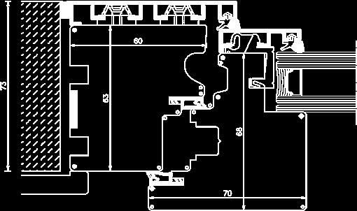 Finestra  68X70 mm Profilo in