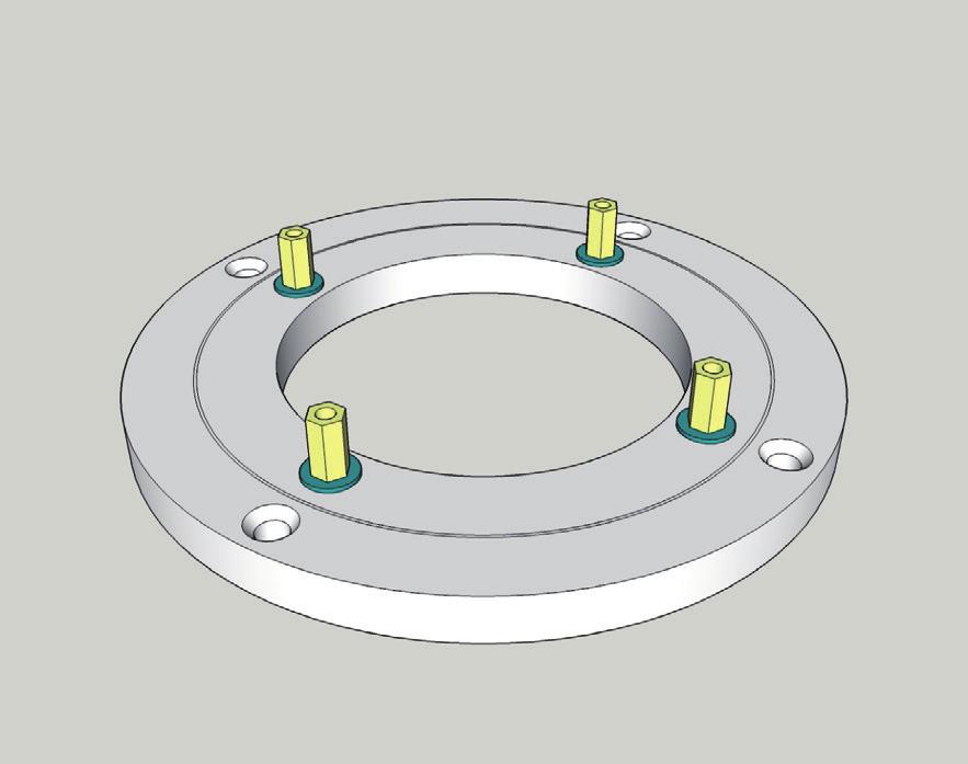 Rimuovere il piatto in plexiglass svitando le 4 viti di fi ssaggio a