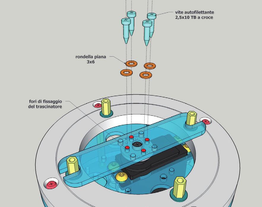 BASEROTANTE Fissare il trascinatore all HUB del servomotore mediante 4 viti