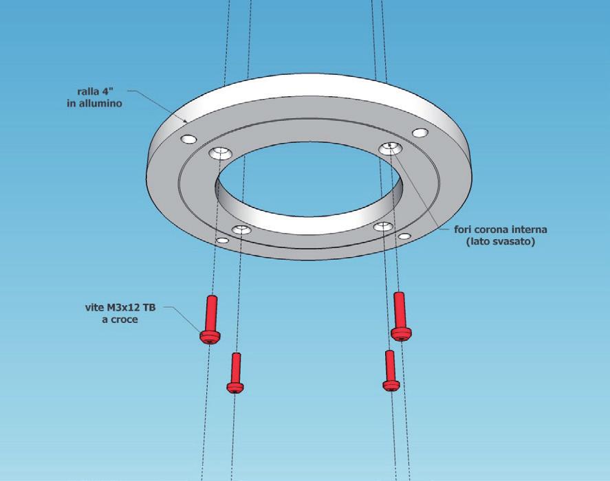 distanziale vi dovrà essere un foro da 3 mm).