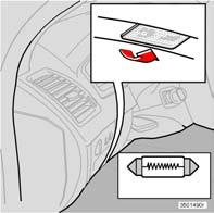 Rimontare ed avvitare in posizione il fanalino. Illuminazione d accoglienza L illuminazione d accoglienza si trova sotto il cruscotto sul lato del conducente e quello del passeggero.