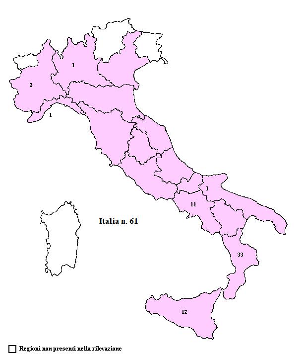 Consigli comunali sciolti in totale dal 2010 al 2014 per