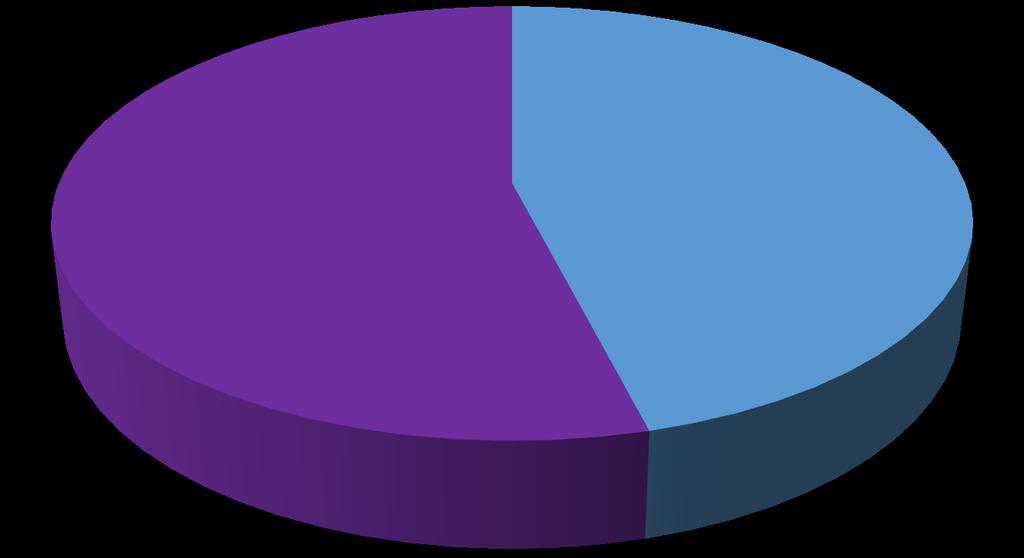 Partecipanti per genere KA1 VET 2014-2016 - Italia Femmine 54%