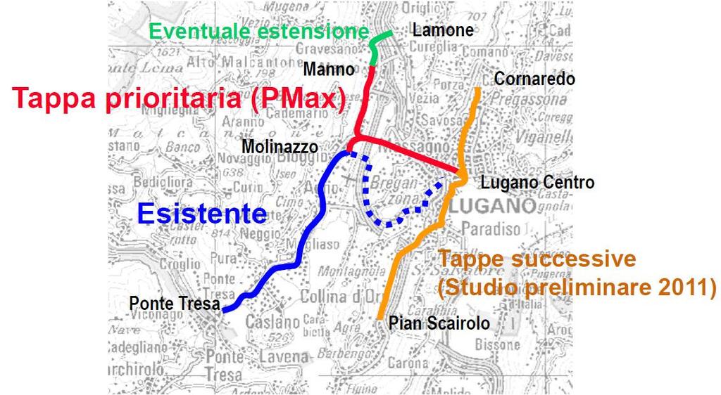 secondo la Legge federale sulle ferrovie per la Rete tram del Luganese / tratta prioritaria - Bioggio/Molinazzo - Lugano Centro e Bioggio/Molinazzo - Manno/Suglio" tra il Cantone, la CRTL, la Città