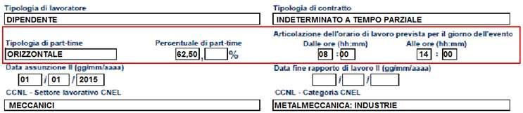 Per il file il dato è obbligatorio. ORE LAV. SETT.: nel seguente campo vanno riportate le ore settimanali da retribuire al lavoratore. Per il file il dato è obbligatorio. ORE SUPPL. CONTR.