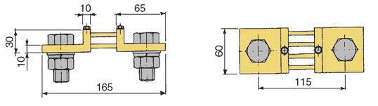SECONDARIO 60mV - DIMENSIONI in mm SECONDARY 60mV - DIMENSIONS in mm da/from SHA60MV a/to SH25A60MV - Confezione fissaggio / Fixing pack: 2 viti / screws M5x8 DIN 9 + 2 viti