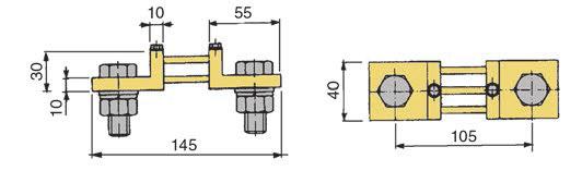 / screws M8x6 DIN 9 + 2 rondelle / washers M5 DIN 25A + 2 rondelle / washers M8 DIN 25A - / : 0,4 kg da/from SH250A60MV a/to SH50A60MV - Confezione fissaggio / Fixing pack: