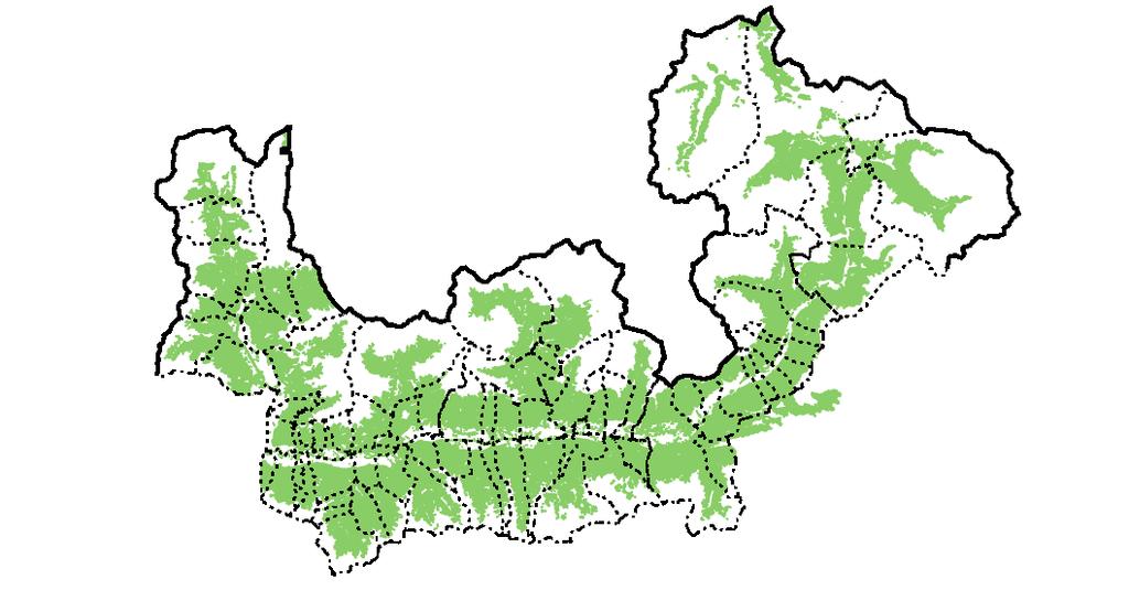 SUPERFICIE FORESTALE IN PROVINCIA DI SONDRIO Superficie tot. 321.