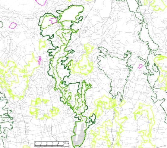 AREE PROTETTE E VAS PIF 1. PARCO REGIONALE DI MONTEVECCHIA E VALLE DEL CURONE 2. PARCO REGIONALE DELLE GROANE 3. PARCO REGIONALE DEL MONTE BARRO 4. RISERVA NATURALE VALLE BOVA 5.