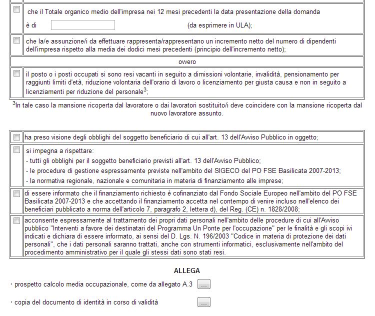 Per poter inserire l allegato cliccare sull oggetto evidenziato si aprirà la seguente finestra Cliccando su sfoglia si può selezionare il file, sul vostro computer e infine cliccando su