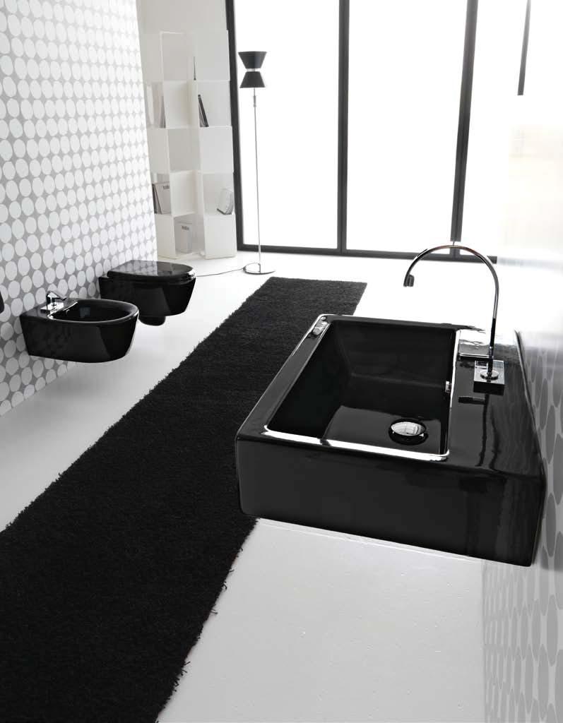 washbasin 65 low10 vaso sospeso nero black wall-hung