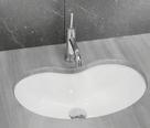 lavabo rettangolare semincasso monoforo (su richiesta 3 fori)