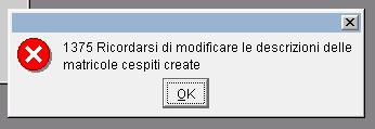 medesima descrizione, quella della testata ordine, viene