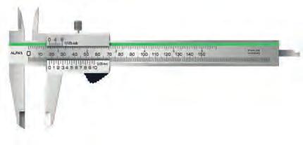 Jaws Becche AB015150 25,00 0 150 40 AB015200 42,00 0 200 50 AB015300 60,00 0 300 62 Monoblock vernier caliper Monoblock stainless steel structure, vernier 1/20, graduation 0.05.