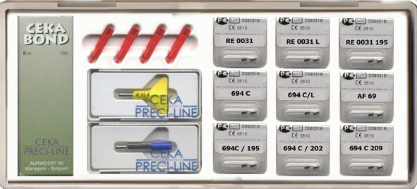 Lega IRAX - M2 & M: P Mandrino per il parallelometro per CEKA ID M2 & M: H 0 Set di preformati per il controllo dei diametri delle matrici KIT CEKA * ** CEKA EXTRACORONALE - BOTTONI A PRESSIONE