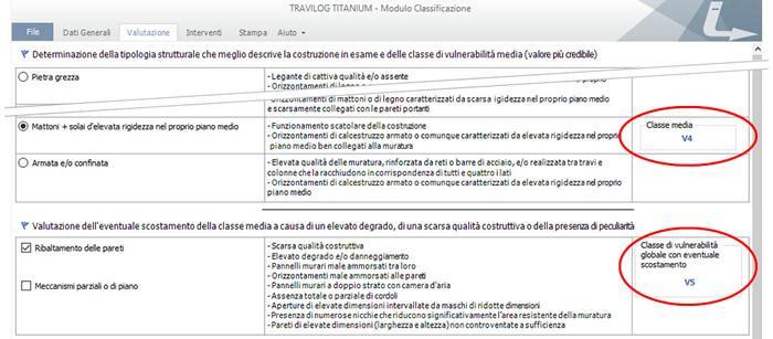 In funzione di questa descrizione, e riferendoci alle indicazioni delle Linee Guida, determiniamo come classe media di vulnerabilità globale per la costruzione V4; considerando