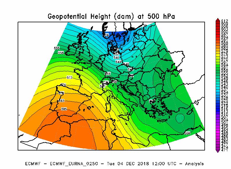 Considerazioni generali In Piemonte il mese di dicembre 2018 è risultato caldo e secco, con diversi episodi di foehn che hanno causato elevati valori di temperatura massima.