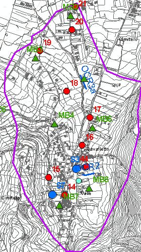 UBICAZIONE INDAGINI AREA DI VALLE E CAVALLETTO PROFILO VS Down-hole, sismica a rifrazione, MASW PERIODO FONDAMENTALE misure strumentali CARATTERIZZAZIONE GEOTECNICA Sondaggi e prove di laboratorio