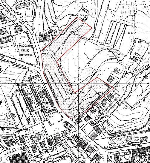 via di Capanne (oggi via dell'unità d'italia) (...) mediante una fognatura in pressione e stazione di sollevamento, poiché l'area da urbanizzare è posta a quota inferiore (.