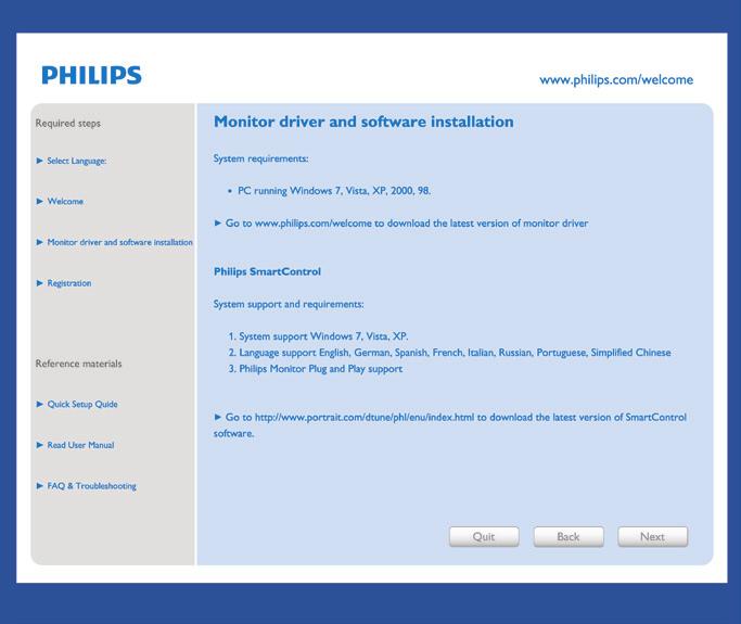 3. Informazioni sul prodotto 3.3 Philips SmartControl Lite Il nuovo software SmartControl Lite Phillips permette di controllare il monitor usando una semplice interfaccia grafica.