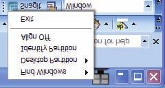 Opzioni barra del titolo È possibile accedere a Desktop Partition (Partizione desktop) dalla barra del titolo della finestra attiva.