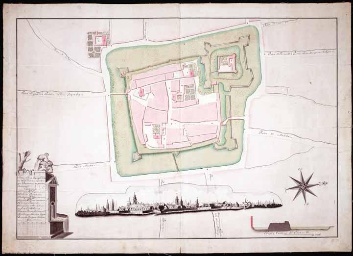 Varaždin Leopold Kneidinger, Plan Varaždina, 1765. Zagreb, Hrvatski državni arhiv Varaždin je smješten u dravskoj ravnici, na povoljnom prometnom položaju.