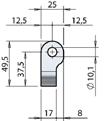 1 0,920 1 66 0512037 Perno di rotazione zincato M10 x 113,5 Rif.