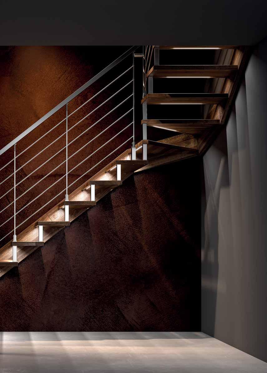Bearing structure: F Stair railing: Q33 (satin stainless steel) Option: