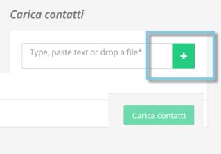 Figura 2 Menu Contatti Entrati nella sezione abbiamo tre tab, Segmenti, Liste statiche e Cronologia.