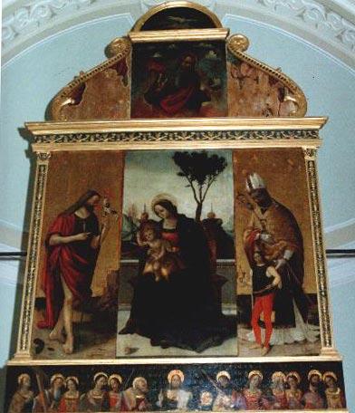 A destra dell altare, è custodita gelosamente in una grande teca un gioiello d arte: (fig. 6) l Annunciata, proveniente dalla chiesetta della Rocca.