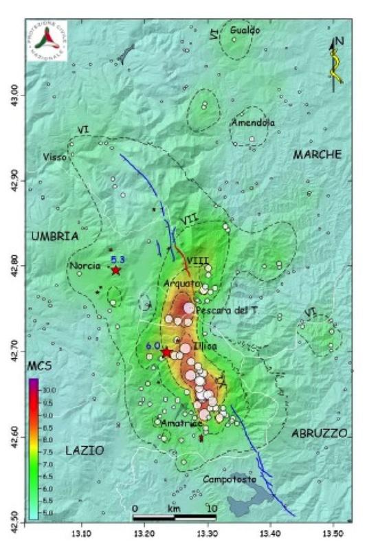 Estratto dal report pubblicato sul sito dell INGV a cura del Gruppo di Lavoro INGV sul terremoto di Amatrice (2016). Secondo rapporto di sintesi sul Terremoto di Amatrice Ml 6.